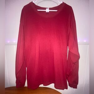 Red long sleeve top